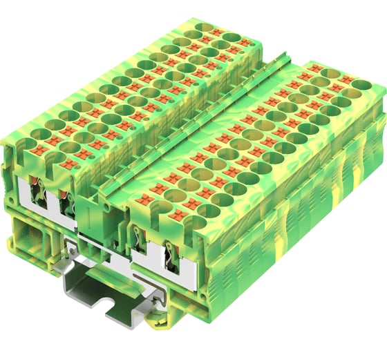 Клемма SUPU TP 1-1 земля, Push-in, сечение 4 мм. кв., желто-зеленая 50 шт TP4-4-PE 1