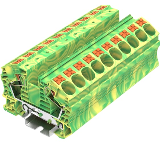 Клемма SUPU TP 1-1 земля, Push-in, сечение 16 мм. кв., желто-зеленая 25 шт TP16-2-PE 1