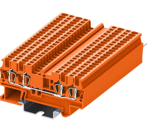 Клемма SUPU TC 2-2 пружинная, сечение 1,5 мм. кв., оранжевая 100 шт TC1.5-4-OG 1
