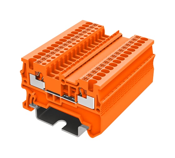 Клемма SUPU TP 1-1 проходная, Push-in, сечение 1,5 мм. кв., оранжевая 200 шт TP1.5-2-OG 1