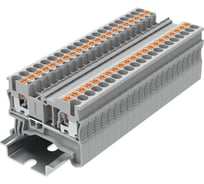Клемма SUPU TP 1-1 проходная, Push-in, сечение 2,5 мм. кв., серая 150 шт TP2.5-2-GY
