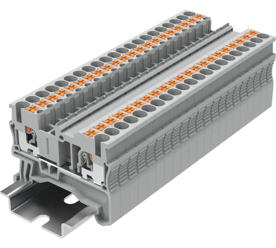 Клемма SUPU TP 1-1 проходная, Push-in, сечение 2,5 мм. кв., серая 150 шт TP2.5-2-GY 1