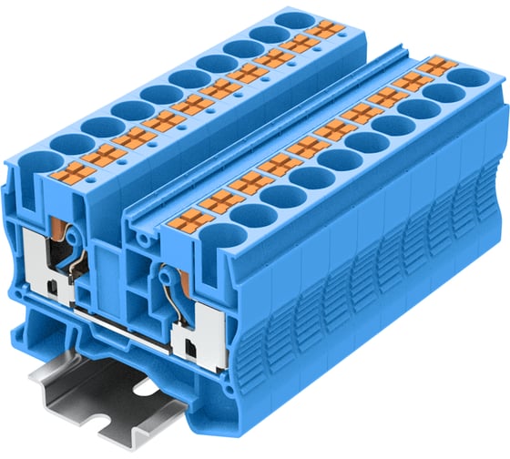 Клемма SUPU TP 1-1 проходная, Push-in, сечение 10 мм. кв., синяя 50 шт TP10-2-BU 1