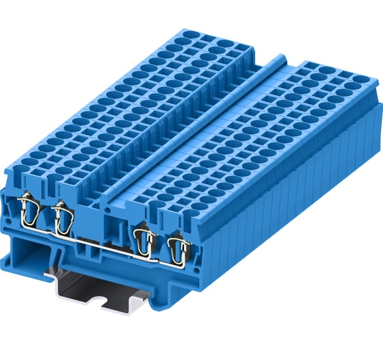 Клемма SUPU TC 2-2 пружинная, сечение 2,5 мм. кв., синяя 100 шт TC2.5-4-BU 1