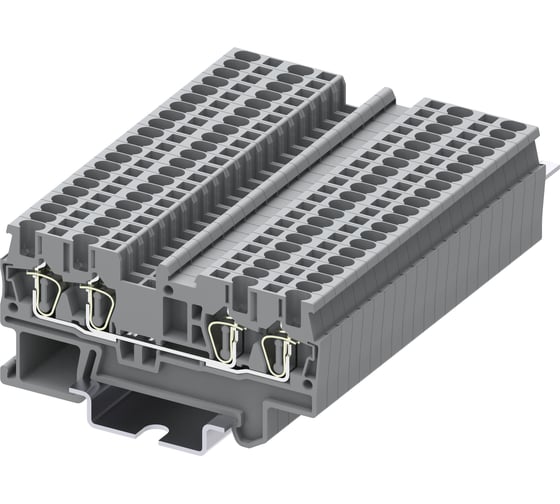 Клемма SUPU TC 2-2 пружинная, сечение 1,5 мм. кв., серая 100 шт TC1.5-4-GY 1
