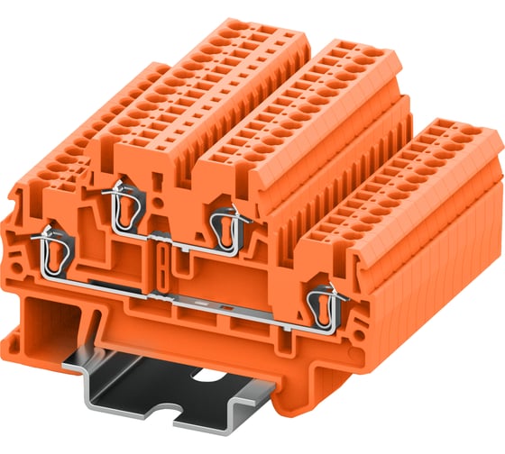 Клемма SUPU TC 2-уровневая, пружинная, 1,5 мм. кв., оранжевая 100 шт TCD1.5-2-OG 1