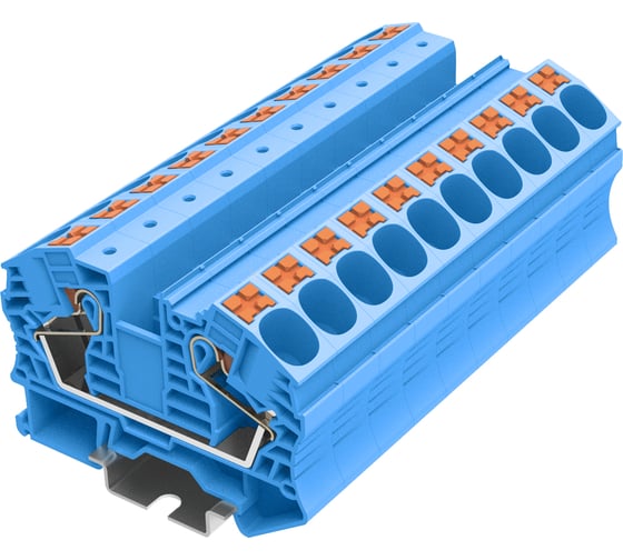 Клемма SUPU TP 1-1 проходная, Push-in, сечение 16 мм. кв., синяя 25 шт TP16-2-BU 1