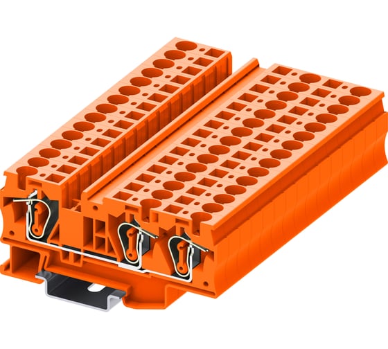 Клемма SUPU TC 1-2 пружинная, сечение 6 мм. кв., оранжевая 50 шт TC6-3-OG 1