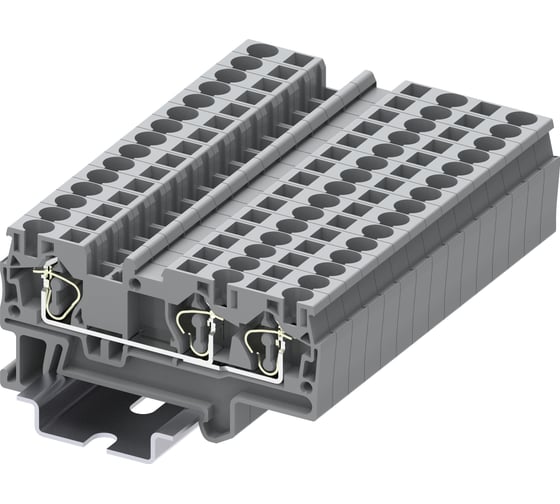 Клемма SUPU TC 1-2 пружинная, сечение 4 мм. кв., серая 50 шт TC4-3-GY 1