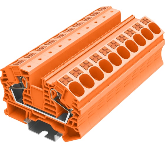 Клемма SUPU TP 1-1 проходная, Push-in, сечение 16 мм. кв., оранжевая 25 шт TP16-2-OG 1