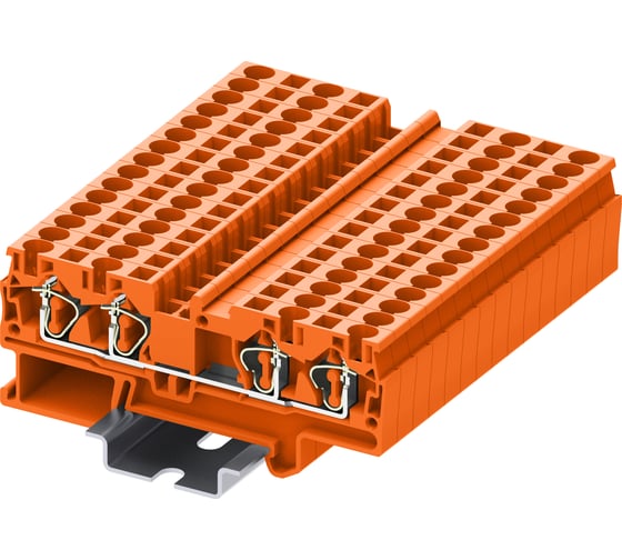 Клемма SUPU TC 2-2 пружинная, сечение 4 мм. кв., оранжевая 50 шт TC4-4-OG 1