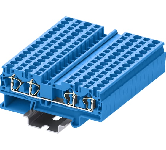 Клемма SUPU TC 2-2 пружинная, сечение 4 мм. кв., синяя 50 шт TC4-4-BU 1