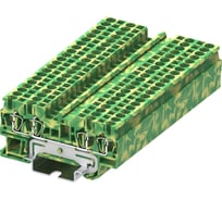 Клемма SUPU TC 2-2 земля, сечение 2,5 мм. кв., желто-зеленая 100 шт TC2.5-4-PE