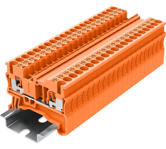 Клемма SUPU TP 1-1 проходная, Push-in, сечение 2,5 мм. кв., оранжевая 150 шт TP2.5-2-OG 1