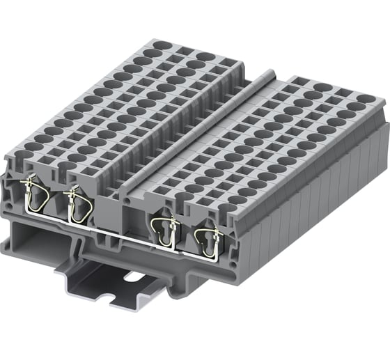 Клемма SUPU TC 2-2 пружинная, сечение 4 мм. кв., серая 50 шт TC4-4-GY 1