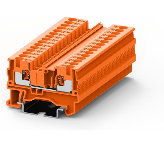 Клемма SUPU TP 1-1 проходная, Push-in, сечение 4 мм. кв., оранжевая 100 шт TP4-2-OG 1