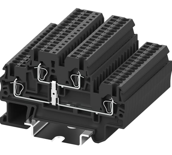 Клемма SUPU TC 2-уровневая, с перемычкой, сечение 1,5 мм. кв., черная 100 шт TCD1.5-2-PV 1