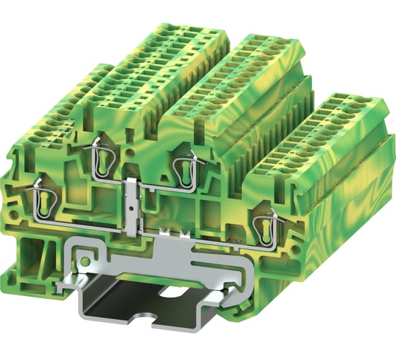 Клемма SUPU TC 2-уровневая, земля, сечение 1,5 мм. кв., желто-зеленая 100 шт TCD1.5-2-PE 1