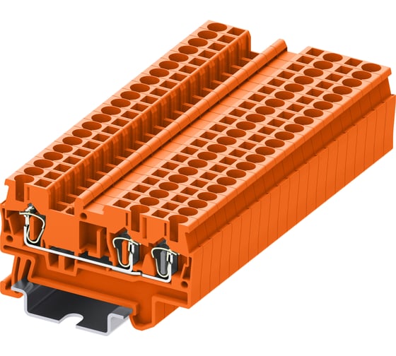 Клемма SUPU TC 1-2 пружинная, сечение 2,5 мм. кв., оранжевая 100 шт TC2.5-3-OG 1