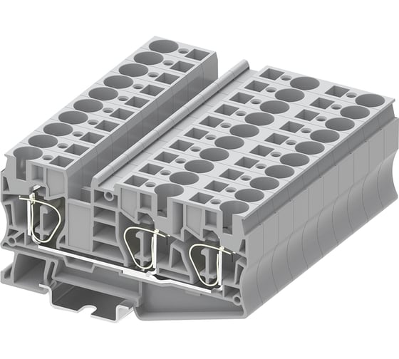 Клемма SUPU TC 1-2 пружинная, сечение 10 мм. кв., серая 25 шт TC10-3-GY 1