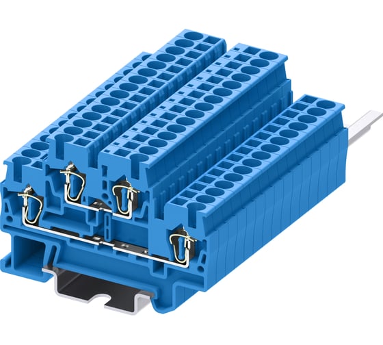 Клемма SUPU TC 2-уровневая, пружинная, 2,5 мм. кв., синяя 100 шт TCD2.5-2-BU 1