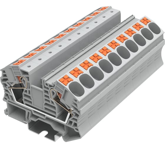 Клемма SUPU TP 1-1 проходная, Push-in, сечение 16 мм. кв., серая 25 шт TP16-2-GY 1