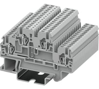 Клемма SUPU TC 2-уровневая, пружинная, 1,5 мм. кв., серая 100 шт TCD1.5-2-GY