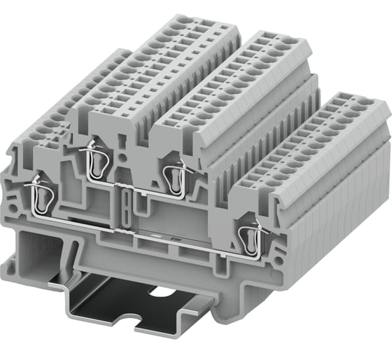 Клемма SUPU TC 2-уровневая, пружинная, 1,5 мм. кв., серая 100 шт TCD1.5-2-GY 1