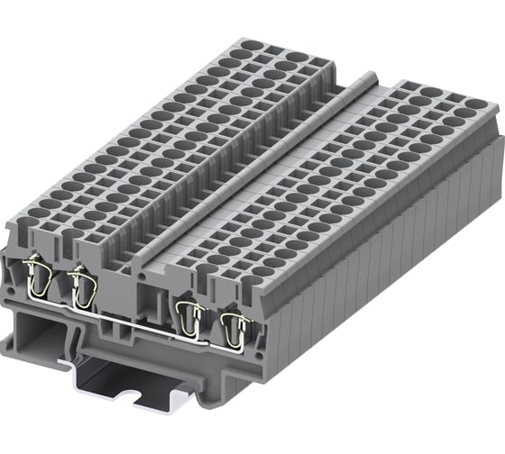 Клемма SUPU TC 2-2 пружинная, сечение 2,5 мм. кв., серая 100 шт TC2.5-4-GY 1