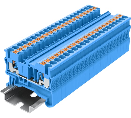 Клемма SUPU TP 1-1 проходная, Push-in, сечение 2,5 мм. кв., синяя 150 шт TP2.5-2-BU 1