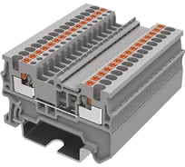Клемма SUPU TP 1-1 проходная, Push-in, сечение 1,5 мм. кв., серая 200 шт TP1.5-2-GY