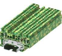 Клемма SUPU TC 1-2 земля, сечение 2,5 мм. кв., желто-зеленая 100 шт TC2.5-3-PE