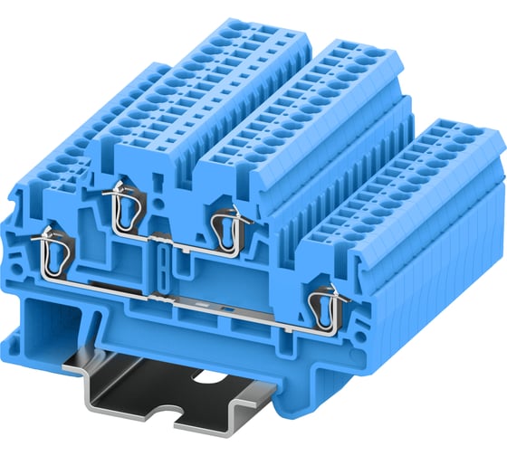 Клемма SUPU TC 2-уровневая, пружинная, 1,5 мм. кв., синяя 100 шт TCD1.5-2-BU 1