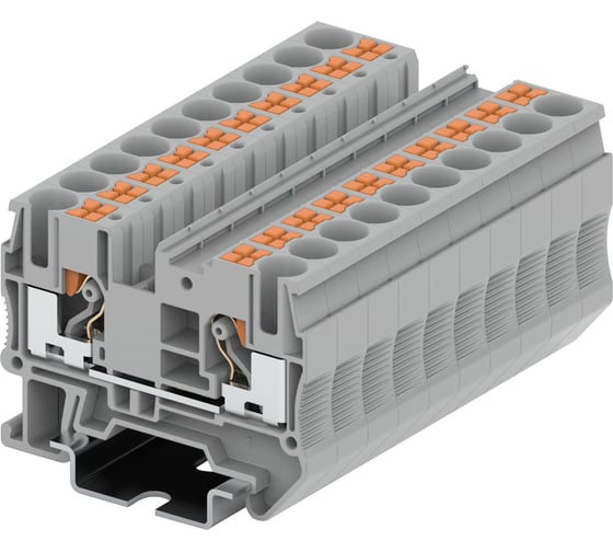 Клемма SUPU TP 1-1 проходная, Push-in, сечение 6 мм. кв., серая 50 шт TP6-2-GY 1
