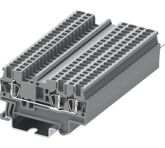 Клемма SUPU TC 1-2 пружинная, сечение 1,5 мм. кв., серая 100 шт TC1.5-3-GY 1