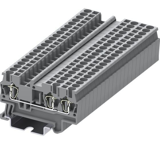 Клемма SUPU TC 1-2 пружинная, сечение 2,5 мм. кв., серая 100 шт TC2.5-3-GY 1