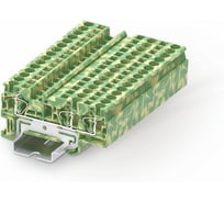 Клемма SUPU TC 1-2, земля, сечение 4 мм. кв., желто-зеленая 50 шт TC4-3-PE