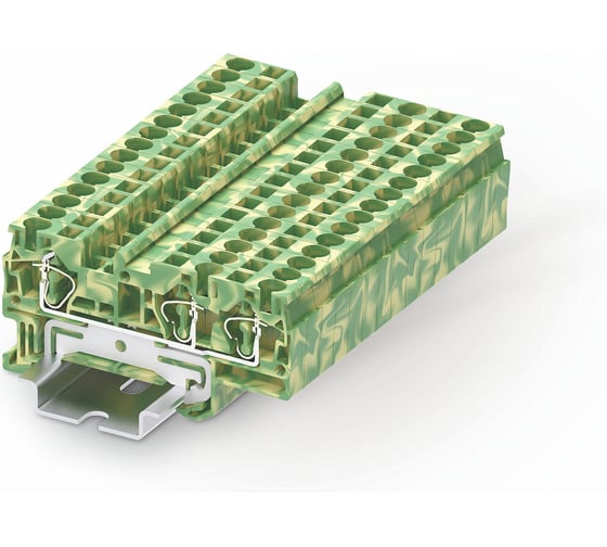 Клемма SUPU TC 1-2, земля, сечение 4 мм. кв., желто-зеленая 50 шт TC4-3-PE 1