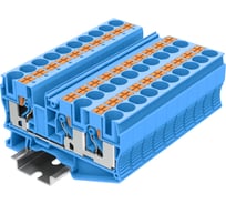 Клемма SUPU TP 1-2 проходная, Push-in, сечение 10 мм. кв., синяя 25 шт TP10-3-BU