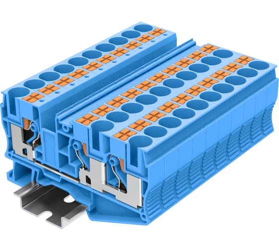 Клемма SUPU TP 1-2 проходная, Push-in, сечение 10 мм. кв., синяя 25 шт TP10-3-BU 1