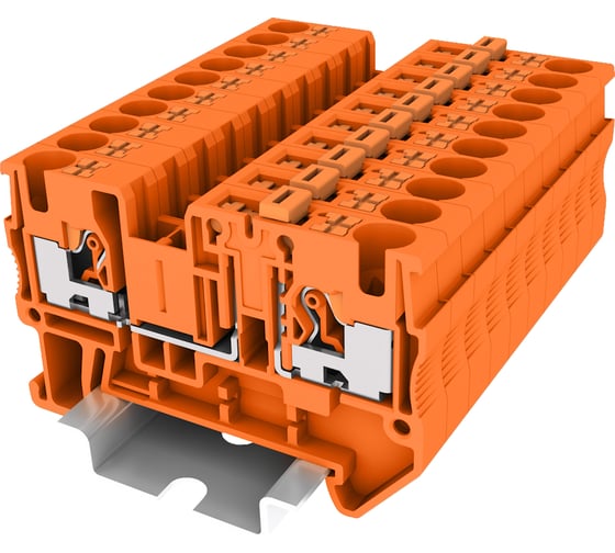 Клемма SUPU TP 1-1 с ножевым размыкателем, Push-in, сечение 4 мм. кв., оранжевая 50 шт TP4-MT-OG 1