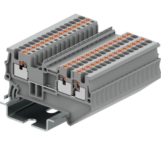 Клемма SUPU TP 1-2 проходная, Push-in, сечение 1,5 мм. кв., серая 150 шт TP1.5-3-GY 1
