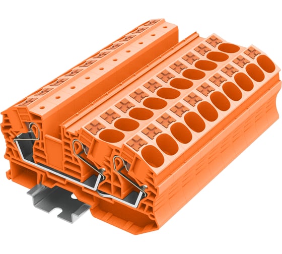 Клемма SUPU TP 1-2 проходная, Push-in, сечение 16 мм. кв., оранжевая 20 шт TP16-3-OG 1