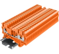 Клемма SUPU TP 1-2 проходная, Push-in, сечение 2,5 мм. кв., оранжевая 100 шт TP2.5-3-OG