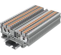 Клемма SUPU TP 2-2 проходная, Push-in, сечение 2,5 мм. кв., серая 100 шт TP2.5-4-GY