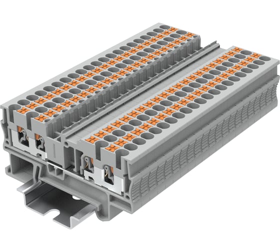 Клемма SUPU TP 2-2 проходная, Push-in, сечение 2,5 мм. кв., серая 100 шт TP2.5-4-GY 1