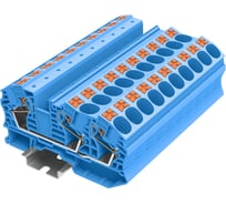Клемма SUPU TP 1-2 проходная, Push-in, сечение 16 мм. кв., синяя 20 шт TP16-3-BU
