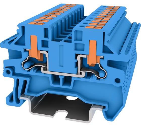 Клемма SUPU TP 1-1 проходная, с боковой вводом провода, Push-in, сечение 2,5 мм. кв., синяя 150 шт TPV2.5-2-BU 1