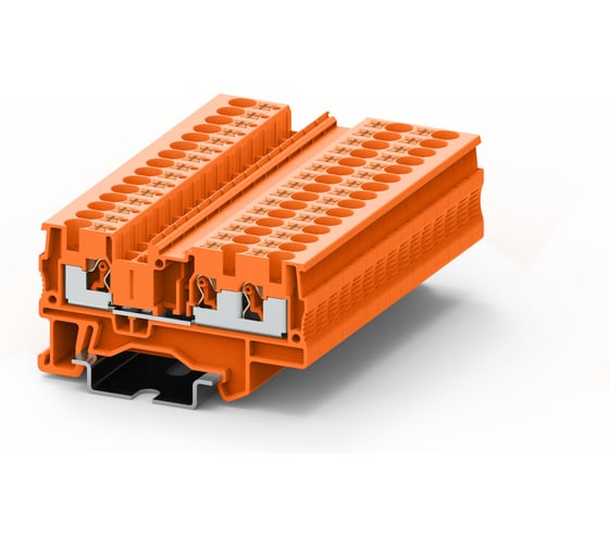Клемма SUPU TP 1-2 проходная, Push-in, сечение 4 мм. кв., оранжевая 100 шт TP4-3-OG 1