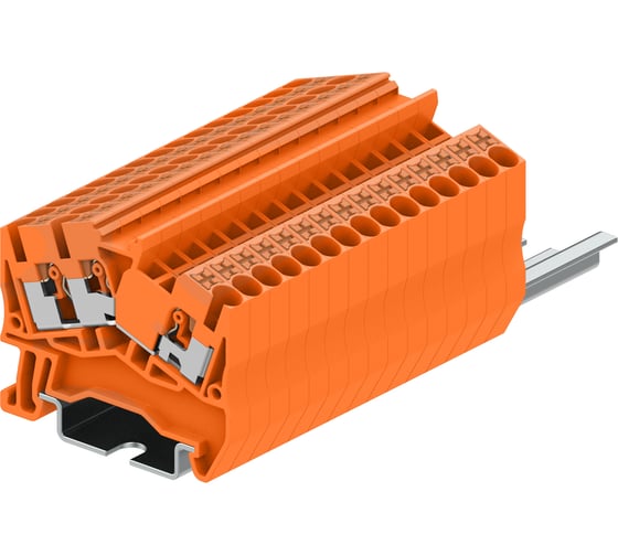Клемма SUPU TP 1-2 проходная, угловая, сечение 2,5 мм. кв., оранжевая 100 шт TPS2.5-3-OG 1